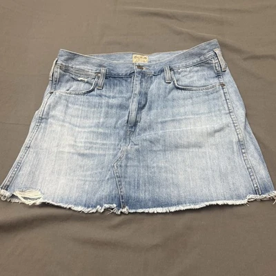 Minifalda de mezclilla Polo Ralph Lauren para mujer 29 | dobladillo deshilachado desgastado lavado ligero Foto 1 de 4