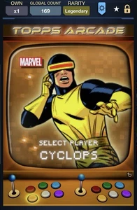 Topps Marvel Collect Arcade Legendary Console Cyclops - Picture 1 of 2