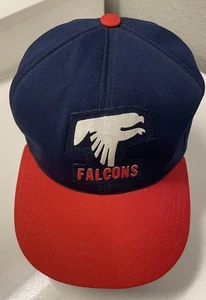 Vintage Atlanta Falcons Fitted White Bird 1970’s 70’s Blue Red. 7 1/2 -7-9/16 - Bild 1 von 6
