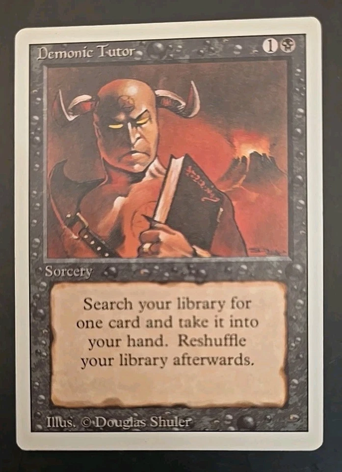 Demonic Tutor Revised Edition MTG Regular Excellent/Near Mint Condition   - Image 1 of 1