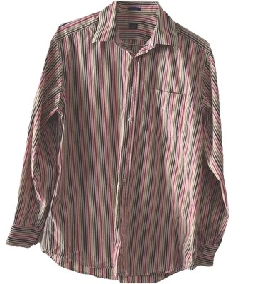 Camisa de Algodón PAUL SMITH London The Byard Hecha en Italia 43/17 Manga Larga a Rayas Foto 1 de 4