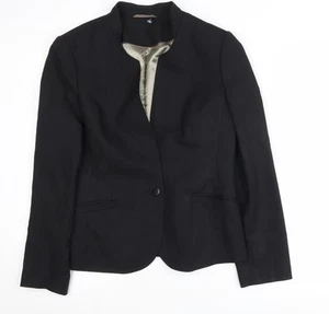 Austin Reed Black Wool Blazer Women Size 12 - Picture 1 of 12