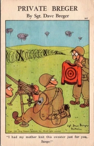 Postkarte Gefreiter Breger von Sergeant Dave Breger Militär Humor - Bild 1 von 2