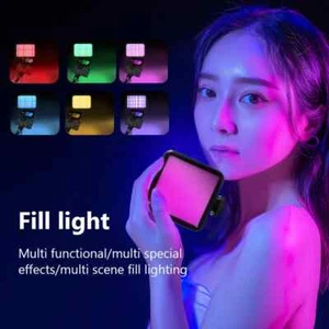 Mini lámpara de temporizador automático para cámara de bolsillo con luz de video LED RGB a todo color - Imagen 1 de 10