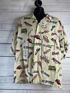 Chase Authentics Dale Earnhardt Button Shirt NASCAR Mens Size L - Picture 1 of 12
