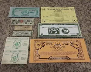 9 GOOD FOR VOUCHER & BOND SHARE COUPON Lot Vales Cupones PUERTO RICO Set Hoard - Picture 1 of 8