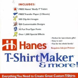 Hanes T-Shirt Maker Express PC CD create design print custom shirts projects etc - Picture 1 of 1