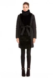 PATTY KIM NWT $350 Black Body Warmer Down Coat Size L- Style # FE24-150 - Picture 1 of 6