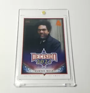 CORNEL WEST 1/1 LEAF DECISION 2023 ORANGE PARALLEL POLITICAL PHILOSOPHER In Mag - Picture 1 of 3