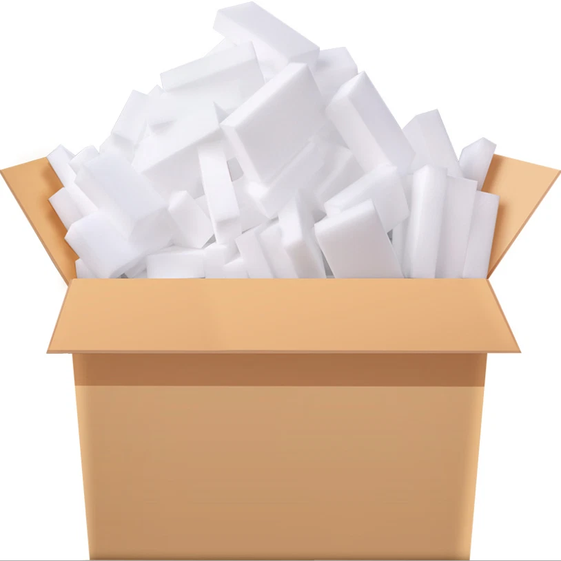 100 PCS Sponge Eraser BULK PACK Melamine Cleaning Foam 3/4" Thick Kitchen Bath - Image 1 of 4