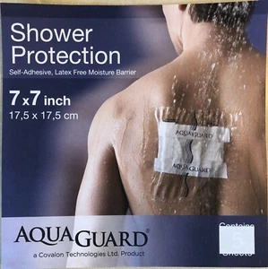 3 Packs Aqua Guard 7"x7" Shower Barrier Sheets - Latex Free Shield - 7 per Pack - Picture 1 of 3