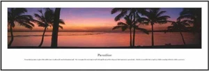 Paradise Tropical Panoramic Print / Poster by Blakeway - Palms Sea Sunset Tropic - Picture 1 of 1