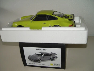 Minichamps 125066119 Porsche 911 Turbo 1977 light-green lichtgrün 1:12 - Rarität - Bild 1 von 4