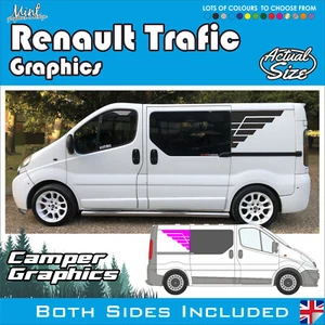 SWB Renault Trafic Camper Side Stripe Motorhome Decals Stickers Van Graphics 140 - Picture 1 of 5