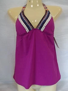 Lucky Brand S Small Berry Halter Tankini New Womens Swimwear Top - Picture 1 of 4