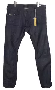 DIESEL Iakop Regular Slim-Tapered 0880G Jeans Men's W34/L34 Whiskers Dark Button - Picture 1 of 15