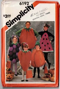 Costume Pattern Strawberry Tomato Pumpkin + Simplicity 9810 Adult 1980's VTG - Picture 1 of 2