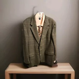 Brooks Brothers Mens Wool 42 L Brown Check Plaid Two Button Sportcoat Jacket USA - Picture 1 of 11