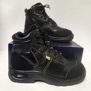 Reebok Trainex Boots Sz 10.5 W Wide Sport Work Composite Safety Toe Black RB6765 - Picture 1 of 12