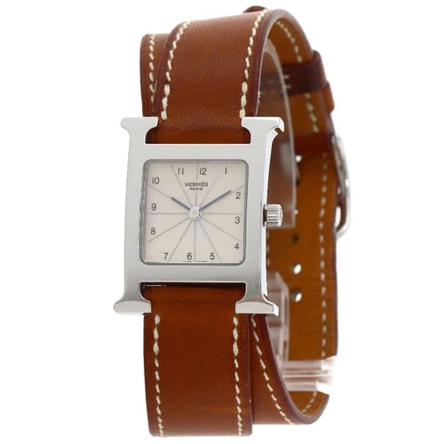 HERMÈS Orologio HERMES H Deburuturu Orologi HH1.210 Acciaio Inox Pelle Donna