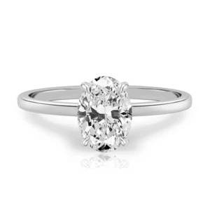 1,10 ct Ovalschliff IGI Lab Grown Diamant Verlobungsring 18 K Weißgold - Bild 1 von 13