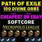Path of Exile 100 Divine Orbs Necropolis League Softcore POE Nekropole PC schnell
