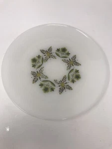 Anchor Hocking Fire King Dinner Plate 10" Milk Glass Green Meadow Dinnerware - Picture 1 of 3