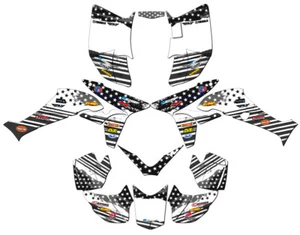TRX 450R 2006-2017 MERICA gris Senge kit de gráficos compatible con Honda - Imagen 1 de 7
