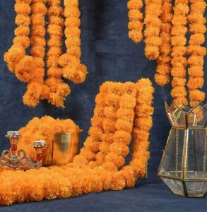 20 PC Indian Artifical Marigold Vine Flowers Parties Decor Garland