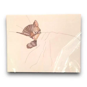 Sleeping Cat/kitten Columbia 7644 Erica Wilson Needlepoint Embroidery Pattern - Picture 1 of 9