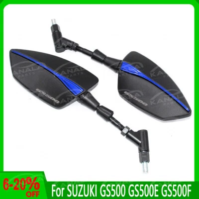 For SUZUKI GS500 GS500E GS500F NEW Motorcycle Accessories Side Rearview Mirrors - Imagem 1 de 4