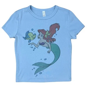 Little Mermaid Ariel Retro Vintage Graphic Design Crop Top Soft Style - Picture 1 of 1
