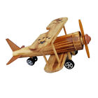 Vintage Drewniany model samolotu wojennego Zabawka dla dzieci - Dekoracja biurka i prezent