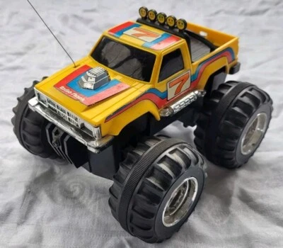 Vintage Radio Shack Wild Runner RC Remote Control Monster Truck Yellow  - Image 1 of 4