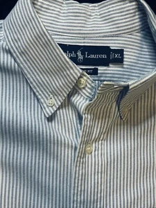 Ralph Lauren Classic Fit - Men’s XL Blue & White Stripes Button Down Long Sleeve - Picture 1 of 15