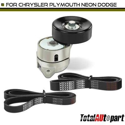 Kit de componentes de transmisión por correa serpentina de 3 piezas para Honda Accord 1998-2002 Acura TL CL Foto 1 de 4