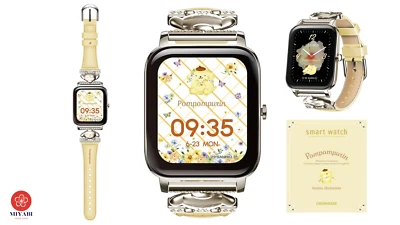 GREEN HOUSE Smartwatch Sanrio Characters Pompompurin GH-SMWL-PN Yellow W/Box - Image 1 of 4