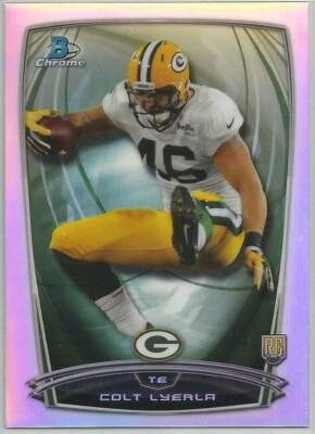 2014 Bowman Chrome ~ COLT LYERLA Rookie Refractor #217 Packers RC - Image 1 of 2