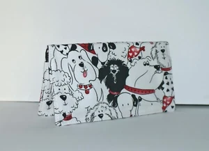 Checkbook Cover Holder w-Protective Carbon Copy Panel/Coupon Holder CUTE DOGS! - Picture 1 of 4