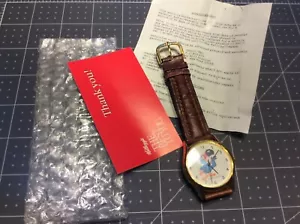 NOS Kellogg’s Toucan Sam Wristwatch watch Gold Tone Leather Strap Vtg 1991 SASCO - Picture 1 of 5