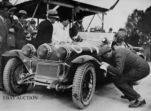 Fotografia paddock Alfa Romeo 6C 1750 auto da corsa - Mille Miglia 1928 - Foto 1 di 1