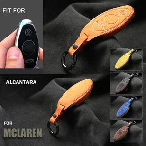 Alcantara Leather Key Fob Case Cover Fit for McLaren 675LT 625C 600LT 570GT 720S - Picture 1 of 42