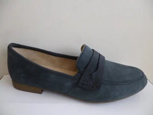 Rieker Women's Slipper Ballerinas Half Shoes Leather Blue 51762 - Picture 1 of 4