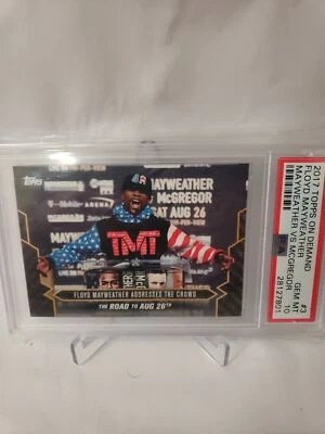 2017 Topps Now Card Floyd Mayweather Conor McGregor PSA 10 POP 6!! - Image 1 of 3