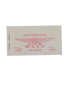 Vintage - Unused Booklet of 12 6 Cent Airmail Stamps - See Pics - US Postage - Picture 1 of 5