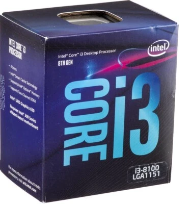 Brand New Intel Core i3-8100 8th Gen CPU 4-Cores Processor LGA1151 3.6GHz 6MB - Image 1 of 4