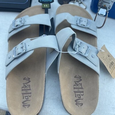 Женские сандалии-шлепанцы Mad Love размер 11 синие/серые с ремешками - Изображение 1 из 2