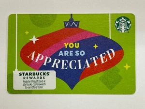 Tarjeta Starbucks U Are So Appreciated con marca de impresora “I” código de barras 2023 6307 - Imagen 1 de 2