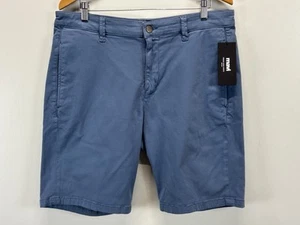 New! Mavi Mens Shorts Blue 36x9” Stretch Cotton Chino Simon Flat Front - Picture 1 of 7