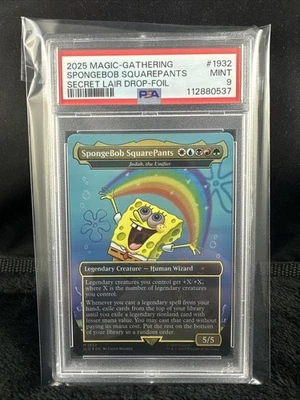 2025 SpongeBob Secret Lair Rainbow Foil Edition Legends of Bikini Bottom Psa 9 - Image 1 of 2